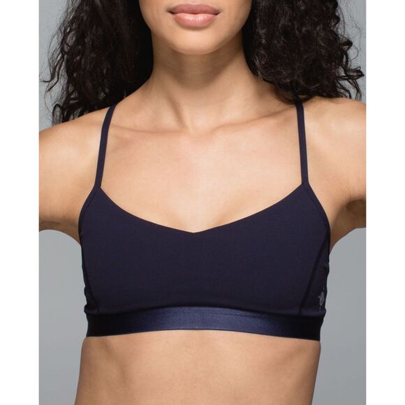Lululemon Shala Bra in Naval Blue / Blue Denim / White - sz 2 - Picture 1 of 6